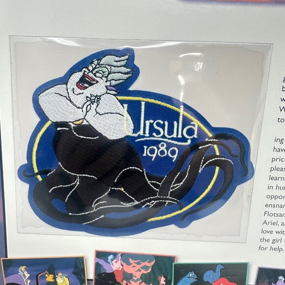 Willabee & Ward Disney Villain Ursula 1989 Collectible Patch & Card - Picture 2 of 4